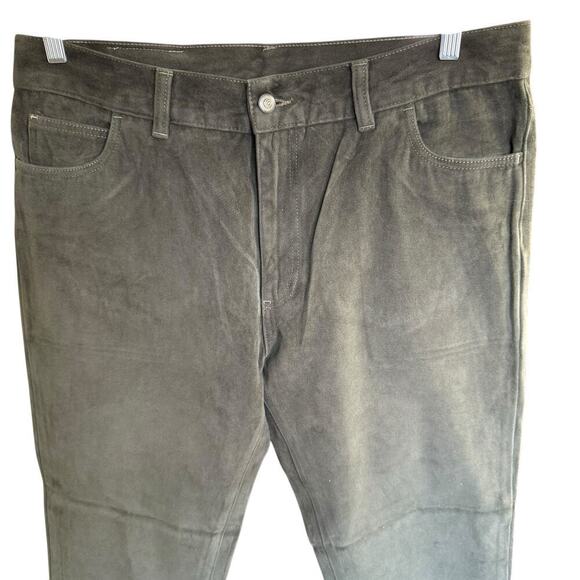 Moleskin Jeans Men's Moss Green Brushed Cotton Sz 36 Preppy Prep Made In UK - Picture 2 of 10